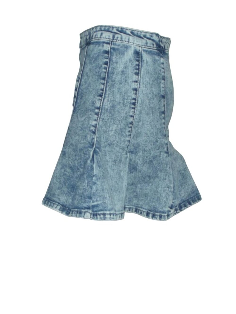 NOBO Pleated Skirt Womens Junior Size 13 blue acid wash jean denim - Picture 10 of 12